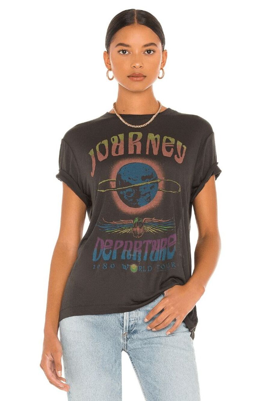 Junk Food Journey Departure 1980 World Tour Graphic Tee Micro Modal M NWOT